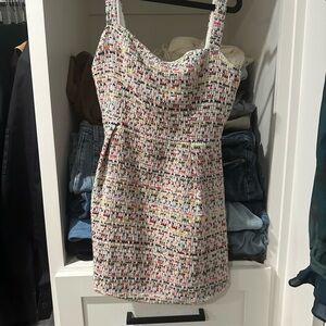 Song of Style Pink and Black Sheath Mini Dress